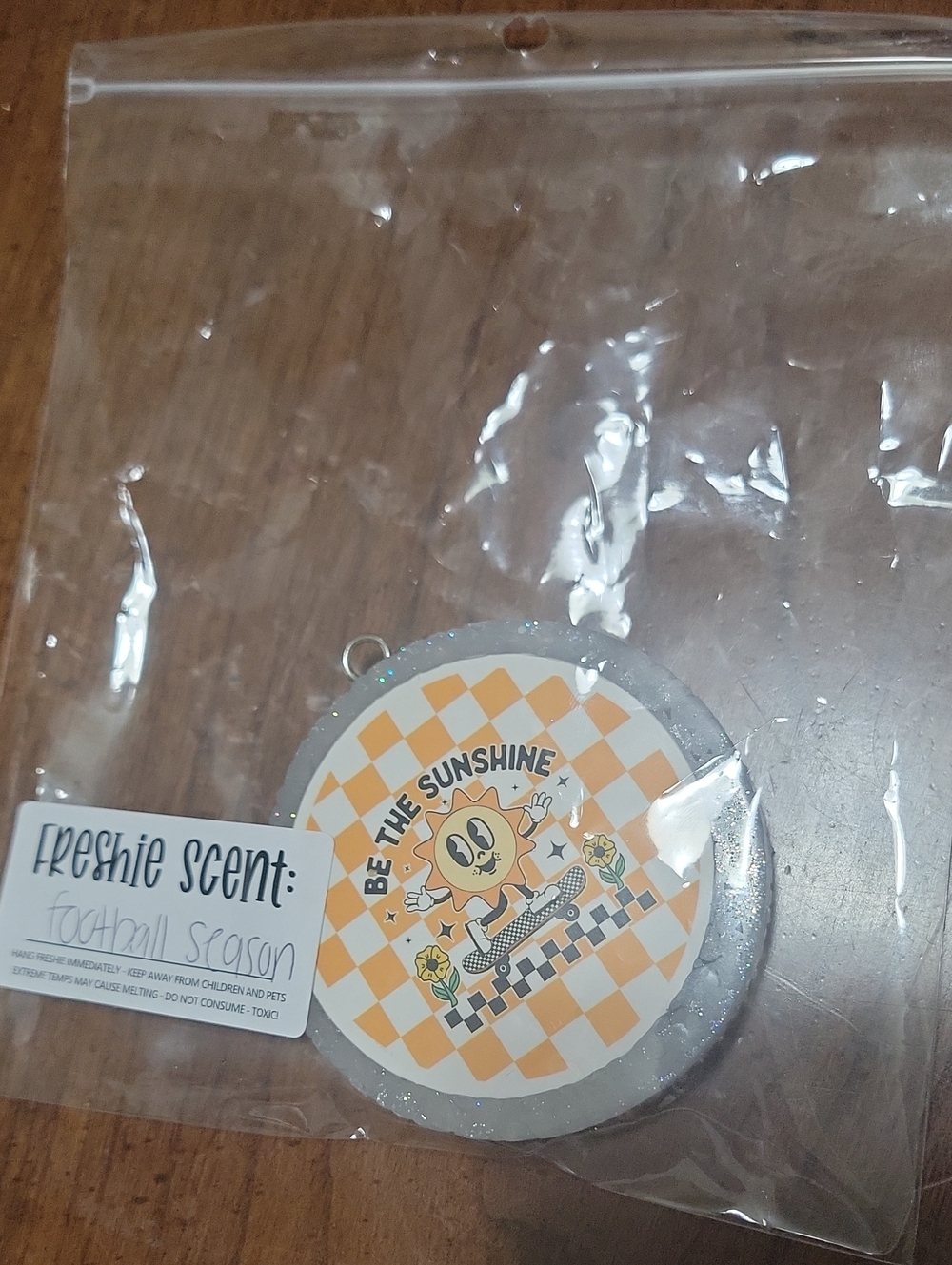 Handmade air freshies "be the sunshine" football season sent